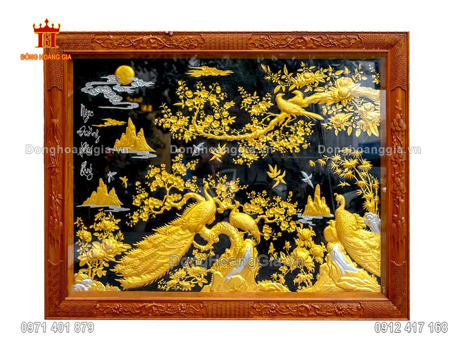 Đồng Hoàng Gia nhận chế tác tranh vinh hoa phú quý mạ vàng theo yêu cầu